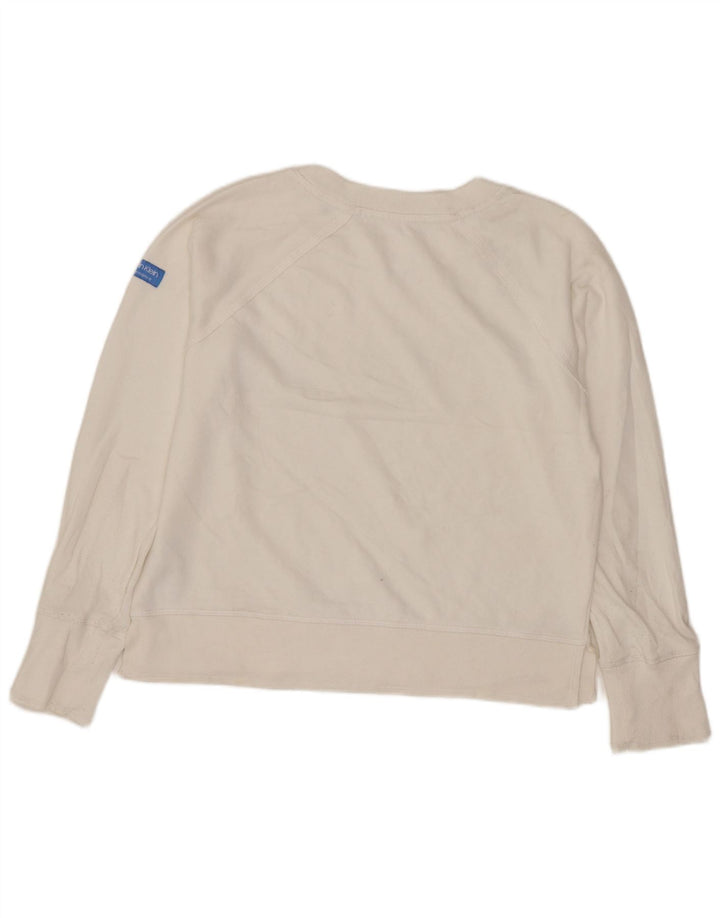 Moletom feminino CALVIN KLEIN Performance Crop Jumper Reino Unido 8 Pequeno Branco