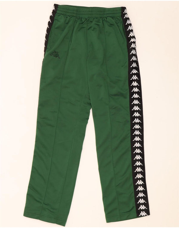 Calça de treino masculina Kappa com estampa gráfica verde médio em poliéster