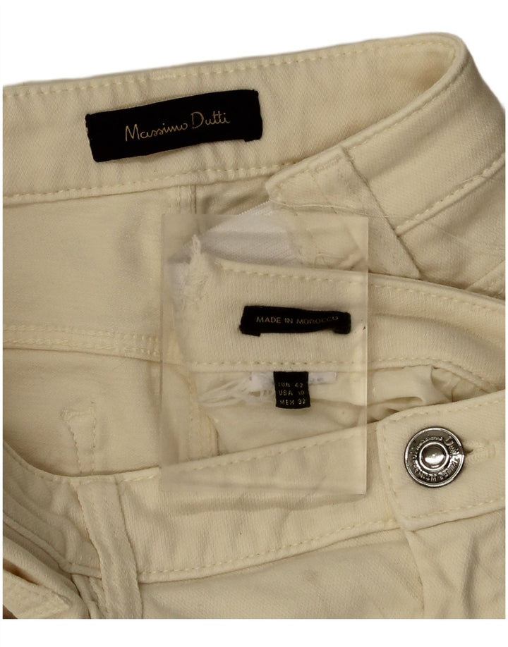 Jeans reto feminino Massimo Dutti EU 42 grande W32 L28 bege