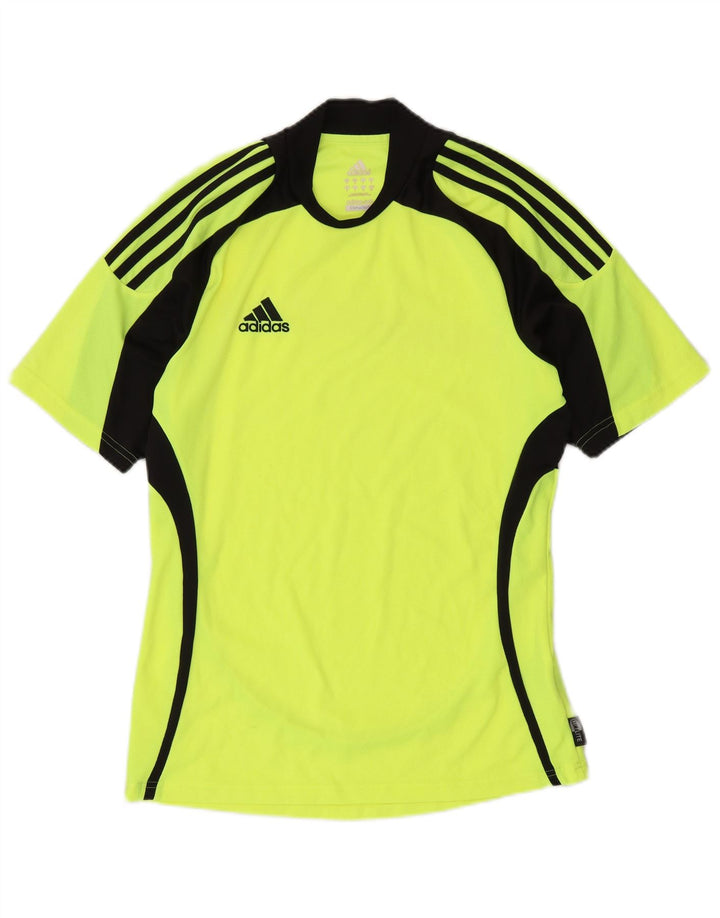 Adidas Masculino Clima 365 Camiseta Top Pequeno Verde Colorblock Poliéster