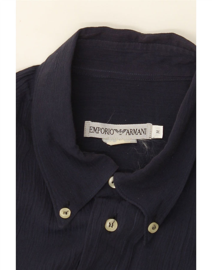 Camisa masculina EMPORIO ARMANI de ajuste solto médio azul marinho