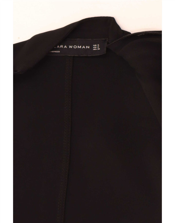 Zara Womens Open Blazer Jacket Reino Unido 10 Pequeno Preto