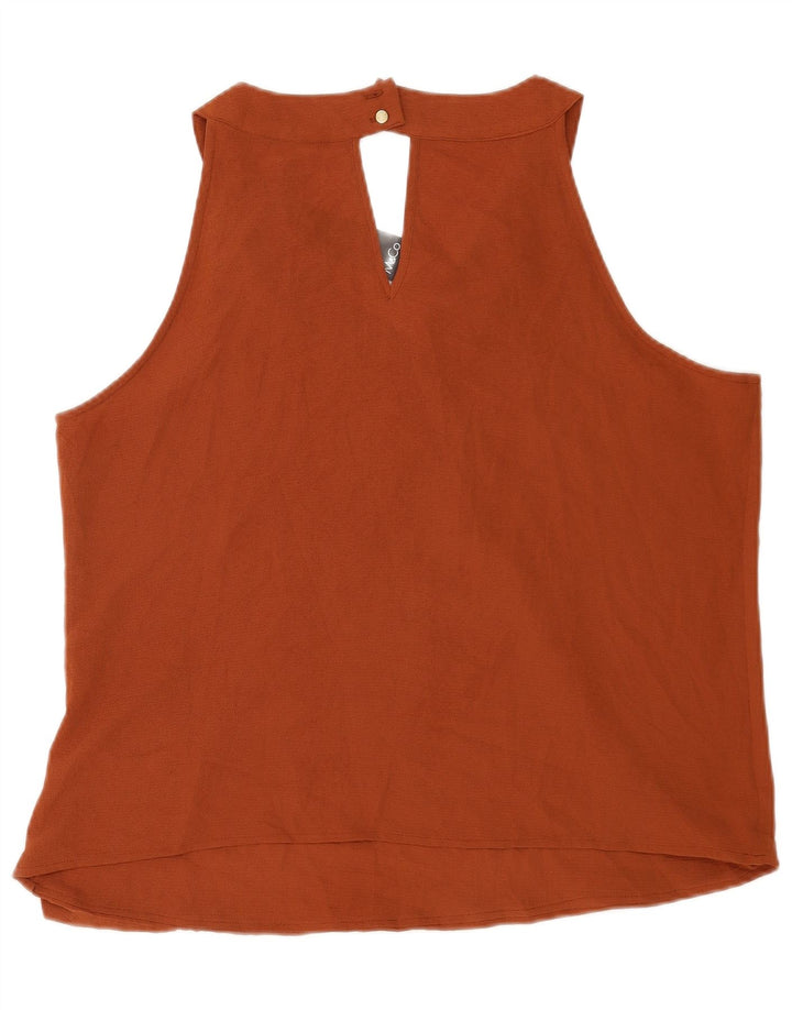 Blusa feminina sem mangas M&Co UK 20 2XL poliéster marrom
