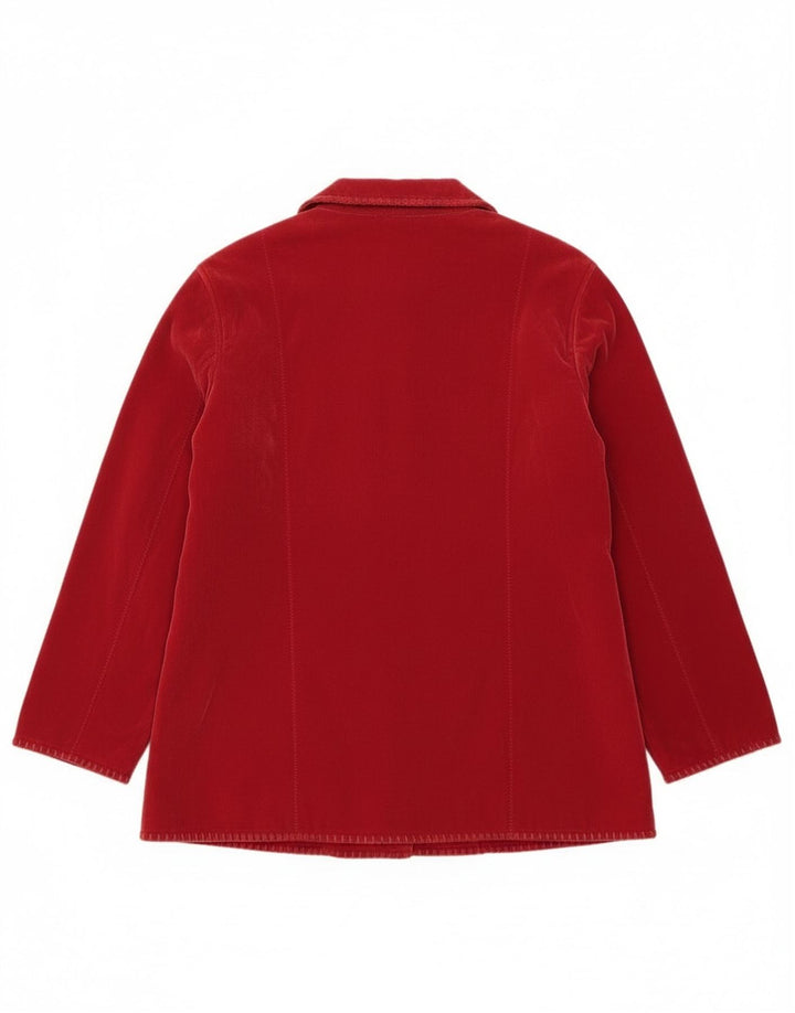 Sobretudo de lã feminino Paco UK 16 grande poliéster vermelho