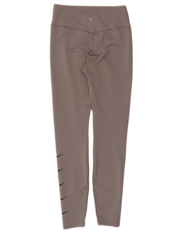 Leggings Nike Dri Fit Graphic UK 12 Médio Cinza Poliéster