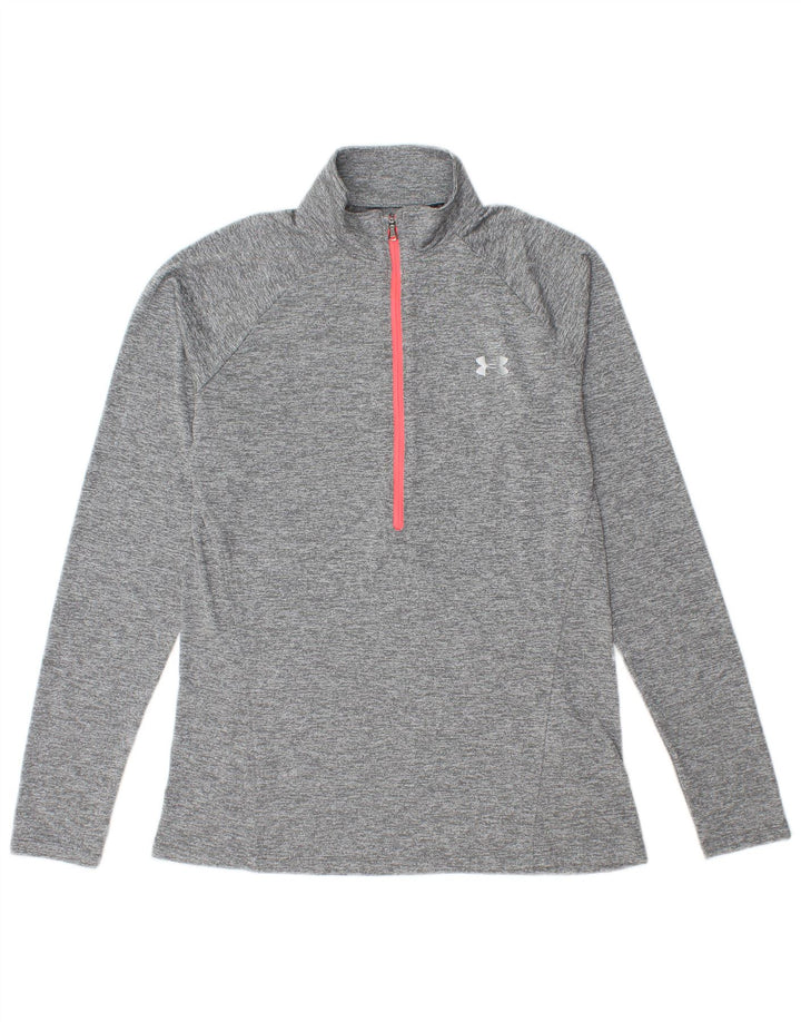 Under Armour Womens Heat Gear Pulôver Treino Top Reino Unido 14 Grande Cinza
