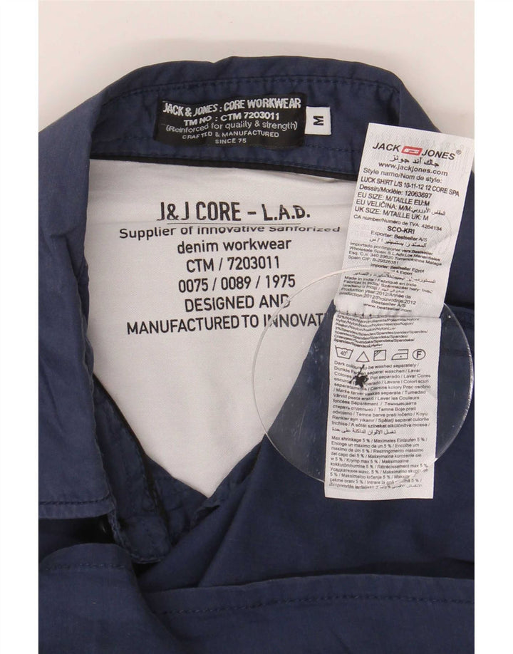 Camisa masculina Jack & Jones média azul marinho nylon