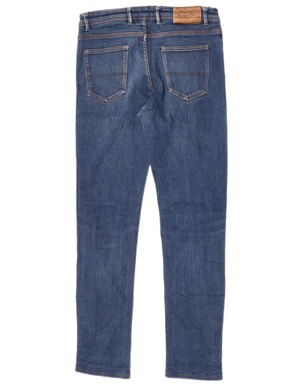 Massimo Dutti Mens Slim Jeans EU 40 Médio W31 L30 Azul Algodão