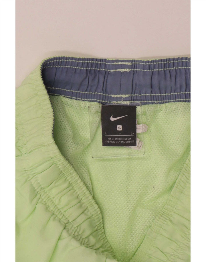 Shorts esportivos masculinos Nike pequenos esportes verdes de poliéster