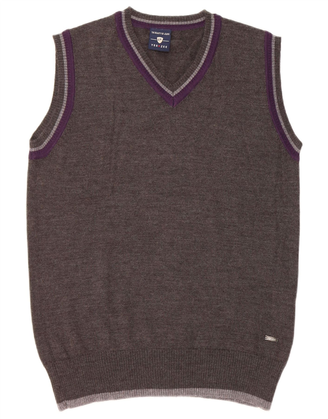Regata masculina Yes Zee com colete XL cinza viscose