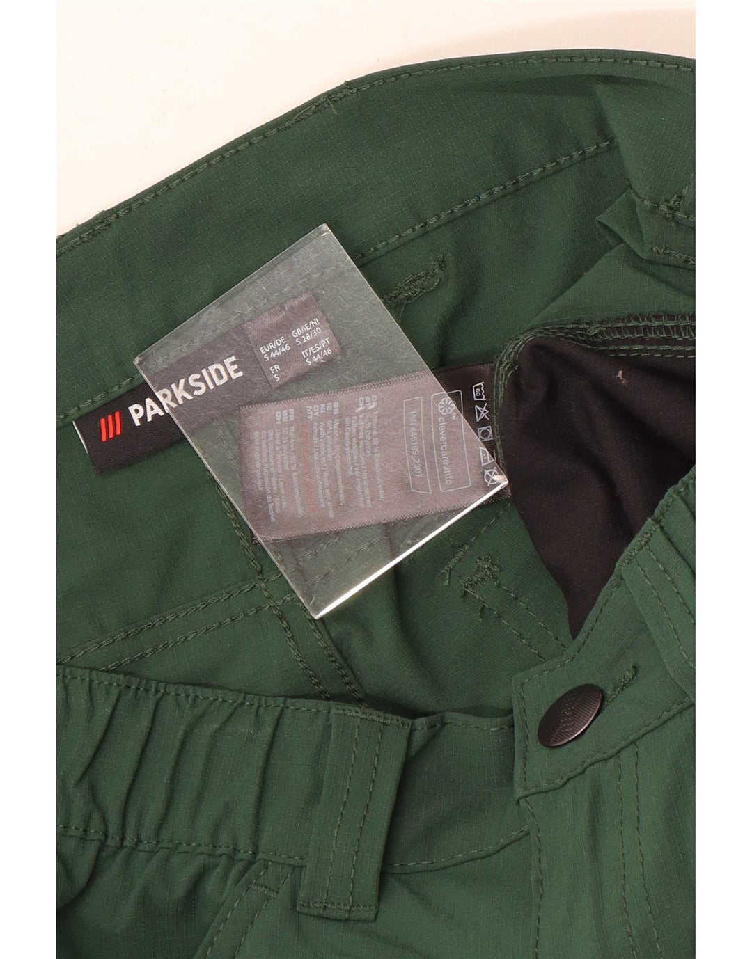 Shorts cargo masculino Parkside pequeno W29 verde elastano