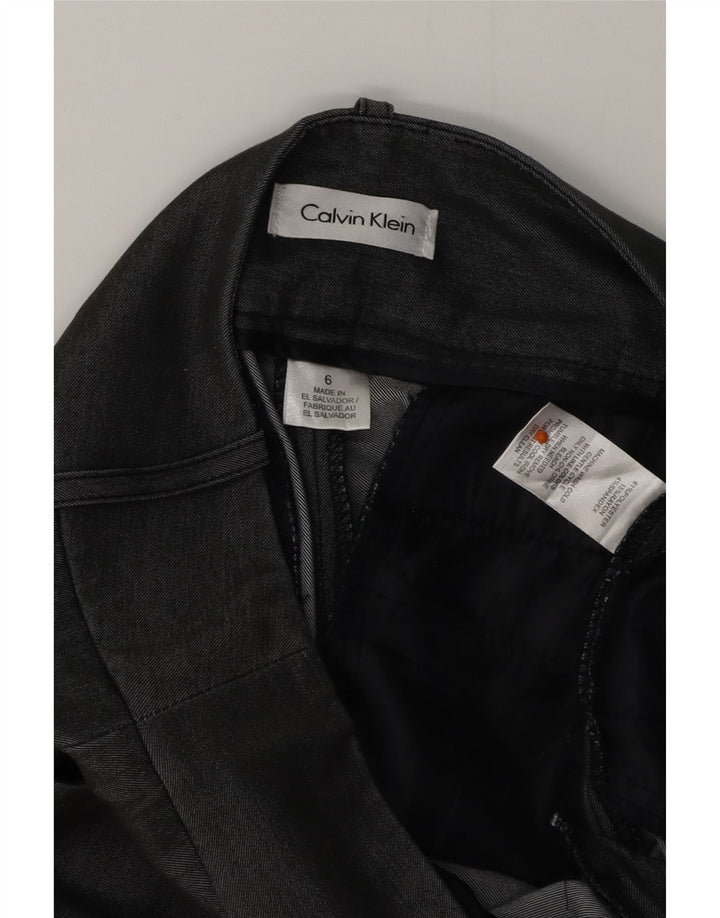Calça feminina casual CALVIN KLEIN US 6 médio W32 L32 cinza
