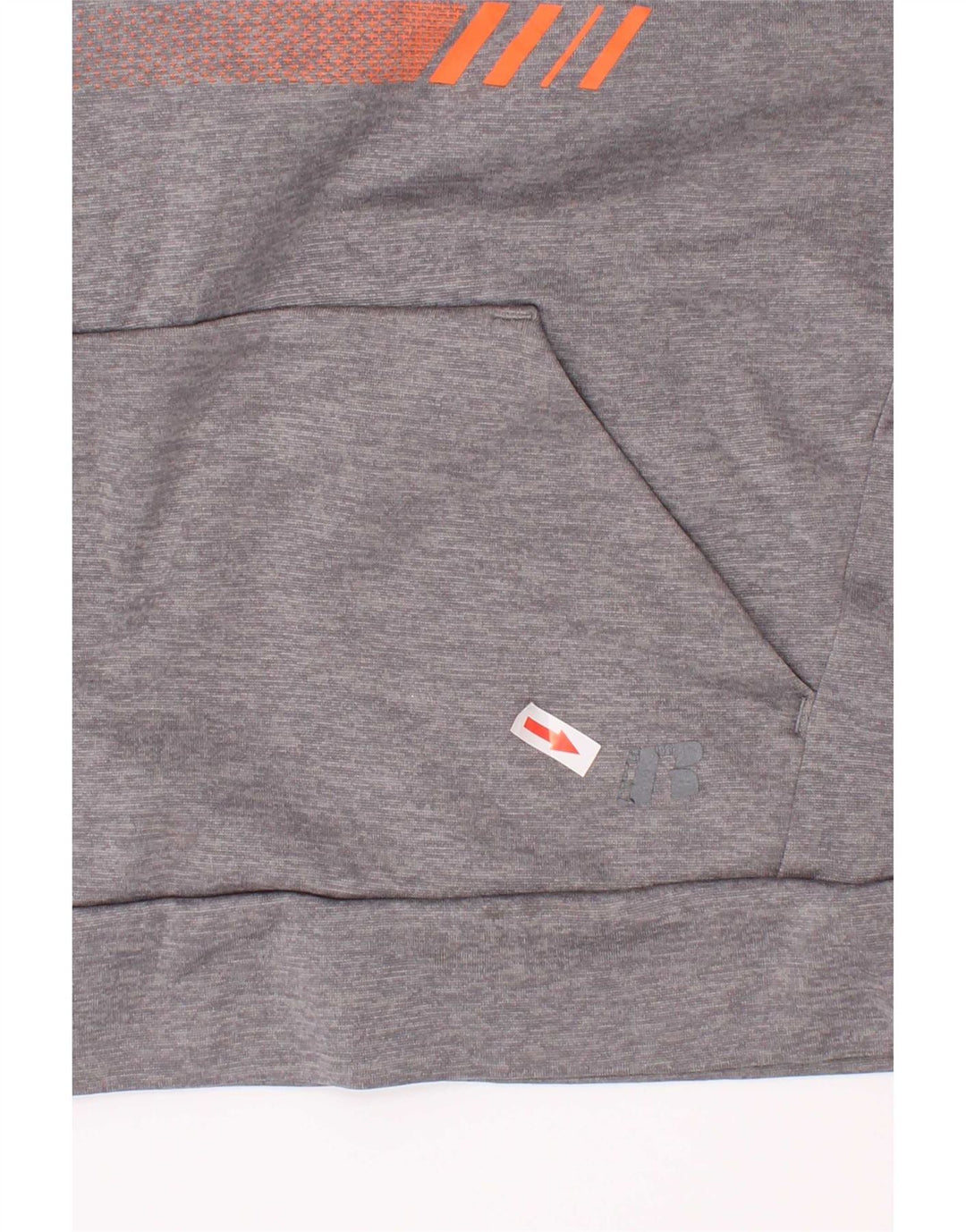 Suéter com capuz Russell Athletic Boys 7-8 anos cinza médio colorblock
