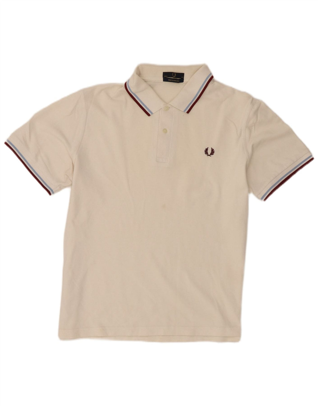 Camisa polo masculina Fred Perry grande algodão branco