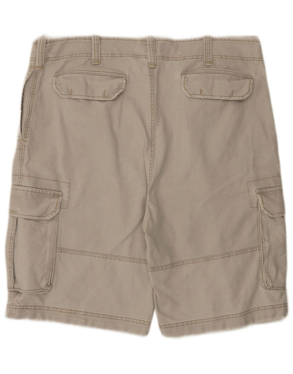 Shorts cargo masculino vintage 2XL W42 algodão cinza