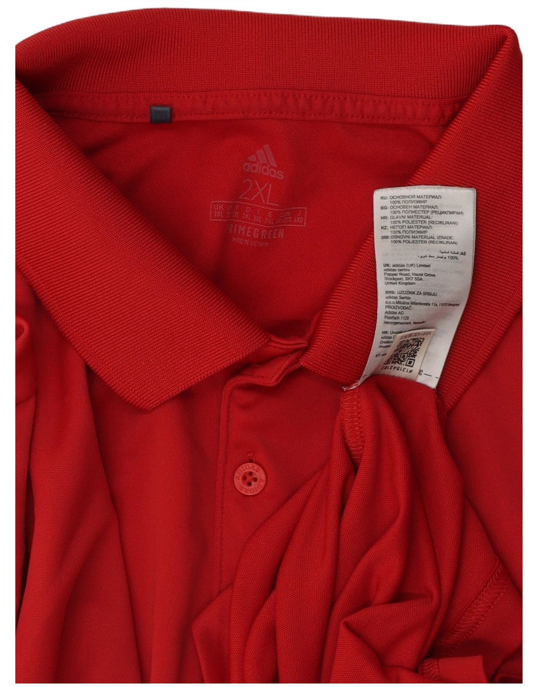 Camisa polo masculina ADIDAS 2XL poliéster vermelho