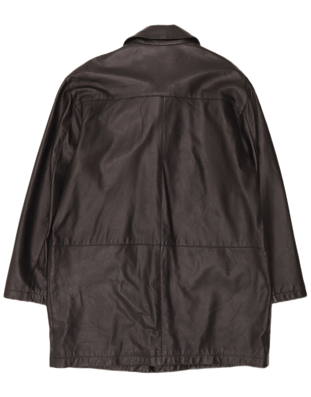 Casaco de couro masculino vintage IT 50 grande preto