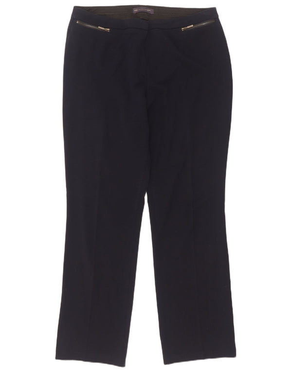 Calça casual feminina Marks & Spencer Reino Unido 14 grande W34 L31 azul marinho