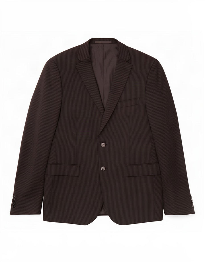 Jaqueta blazer masculina de 2 botões Marks & Spencer EU 42 listra preta grande