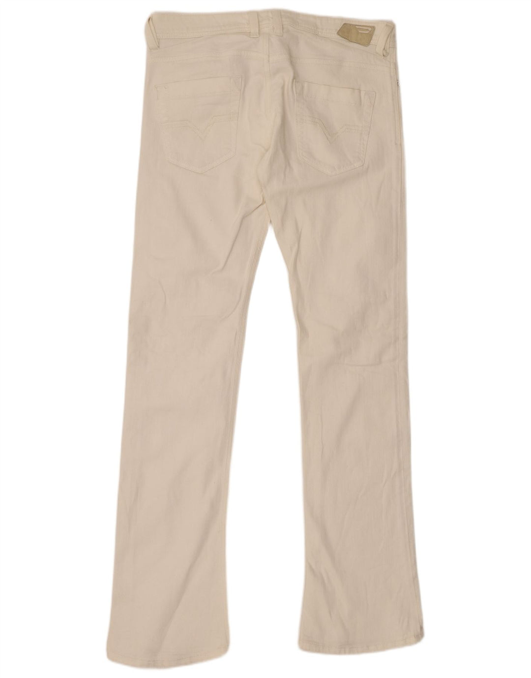 DIESEL Calça jeans feminina Trouleg Bootcut W32 L34 algodão branco