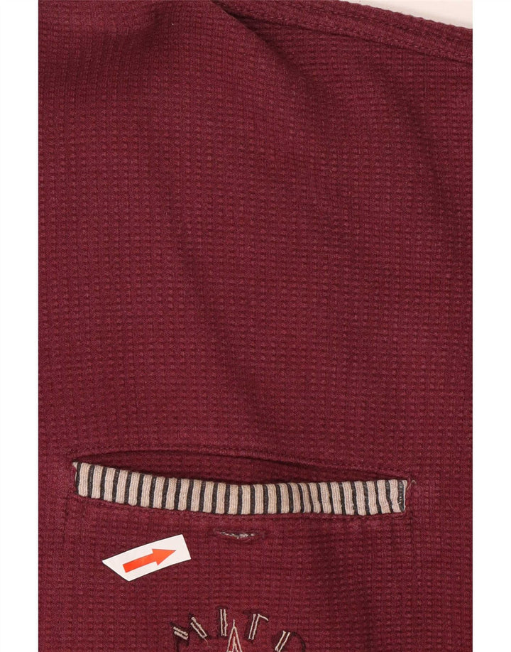 Mito moletom masculino com gola polo jumper médio Borgonha
