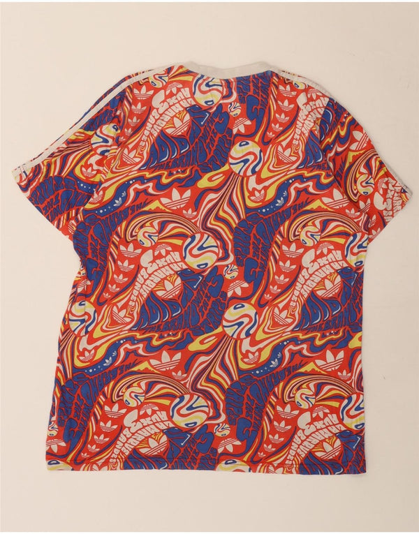 Adidas Mens Graphic T-Shirt Top Médio Algodão Multicolorido