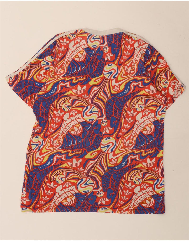 Adidas Mens Graphic T-Shirt Top Médio Algodão Multicolorido