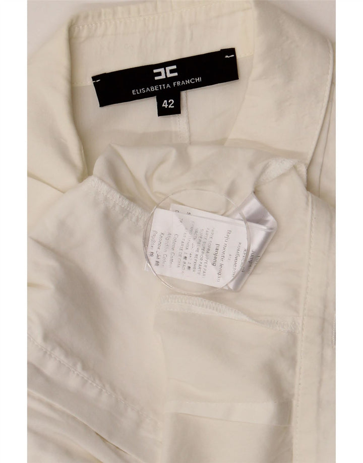 ELISABETTA FRANCHI Blusa feminina sem mangas IT 42 médio branco