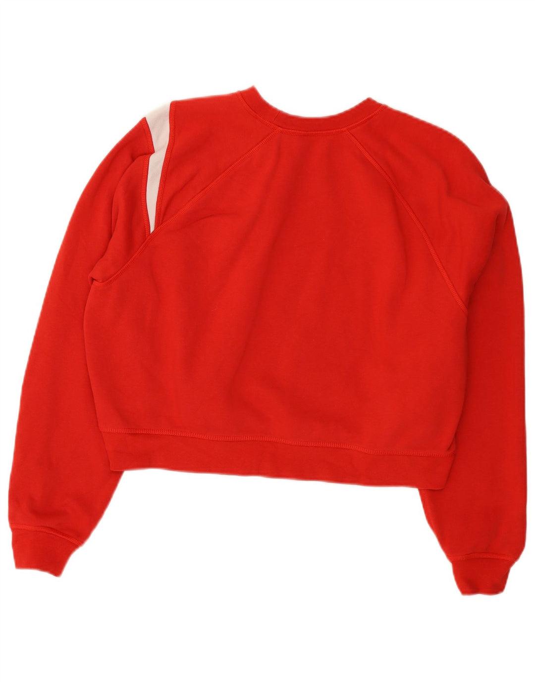 NIKE Womens Oversized Crop Graphic Moletom Jumper UK 16 Grande Vermelho