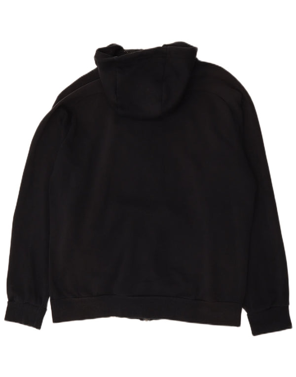 Suéter masculino Puma Graphic Zip com capuz grande algodão preto