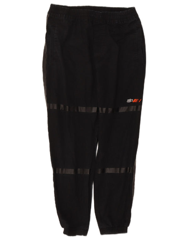 Zara Mens Joggers Calças Cropped Pequenas W30 L25 Azul Marinho Listrado