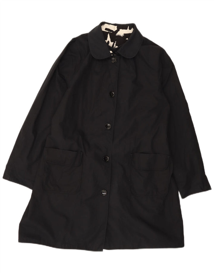 Sobretudo feminino HOBBS com padrão abstrato reversível Reino Unido 16 grande preto