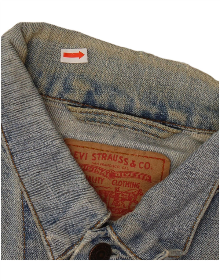 Jaqueta jeans masculina Levi's UK 40 grande algodão azul
