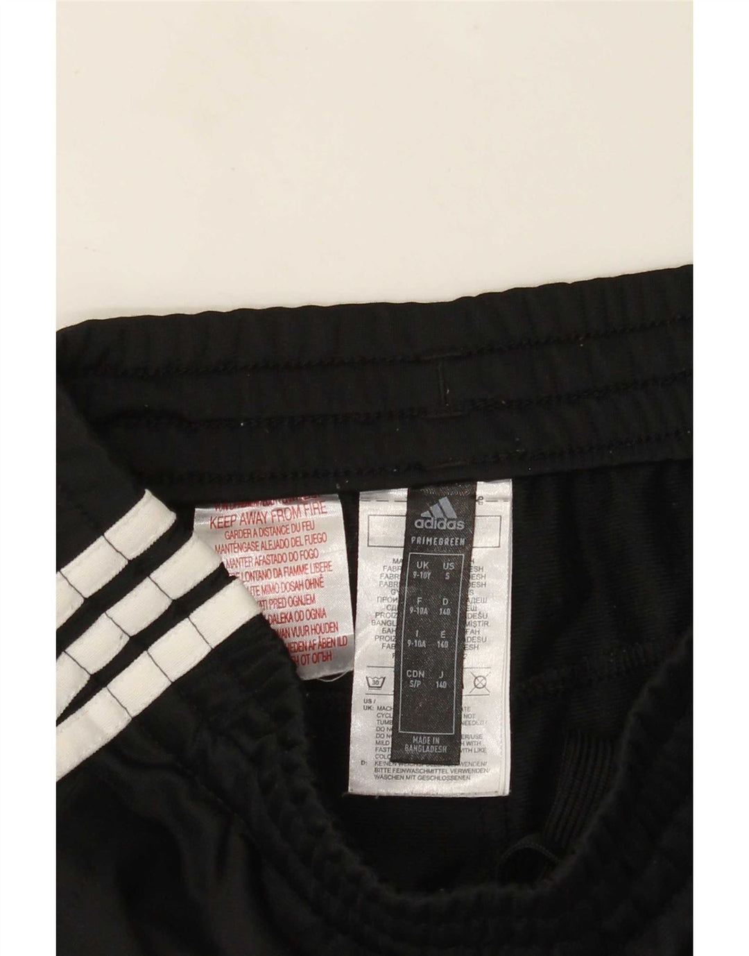 Calças de treino Adidas meninos 9-10 anos poliéster preto