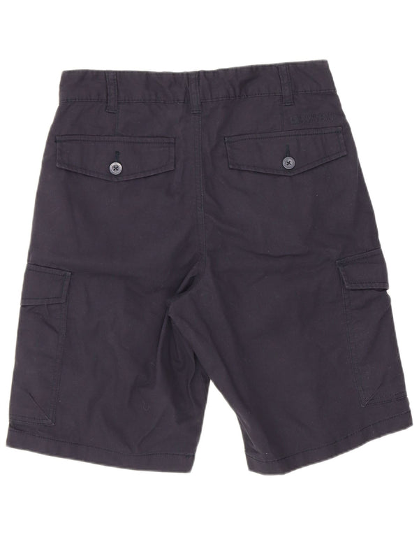 Shorts cargo masculino Mountain Warehouse W28 pequeno algodão azul marinho