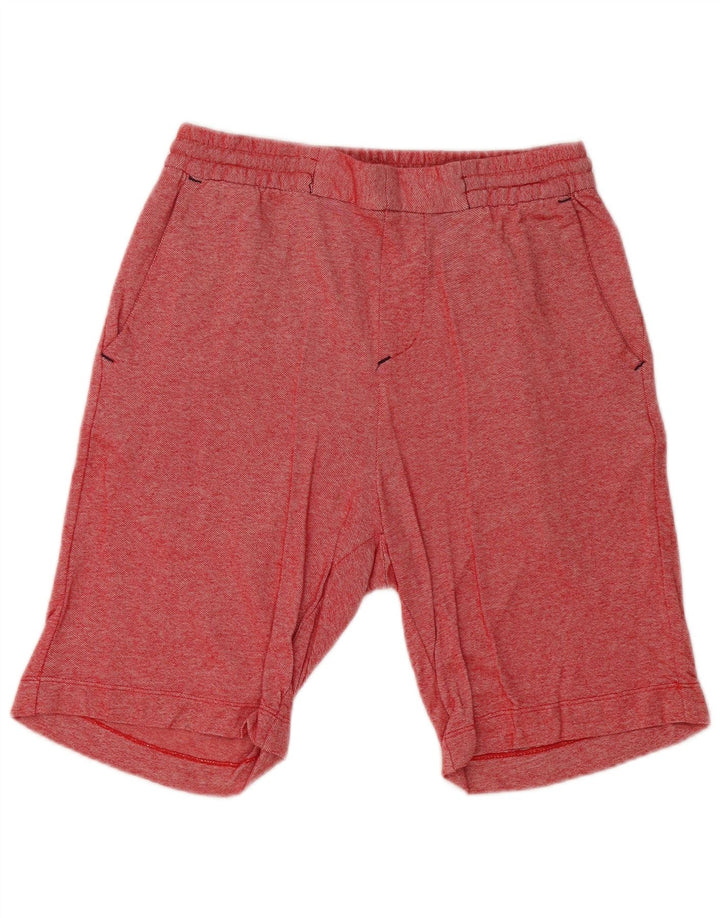 Zara Shorts esportivos masculinos pequenos manchados vermelhos
