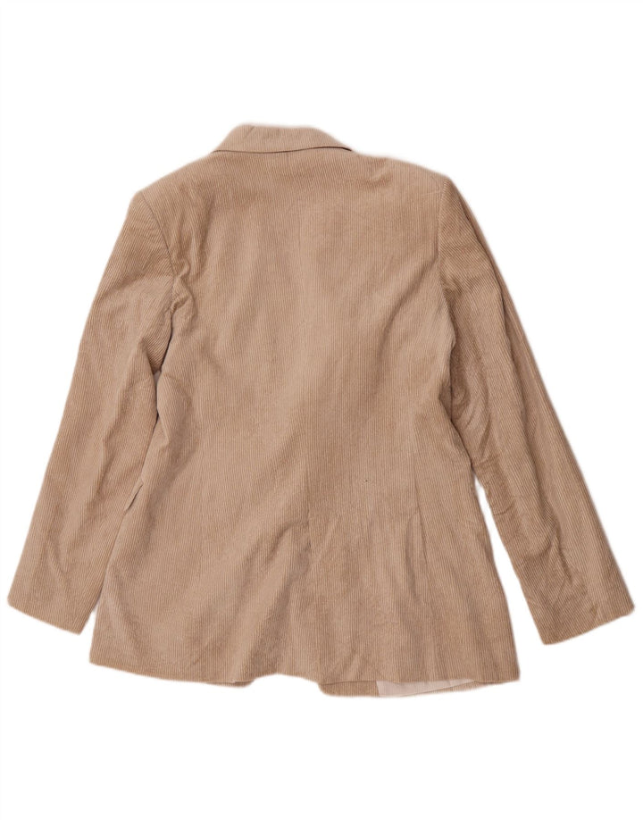 Jaqueta blazer de veludo feminino Massimo Dutti UE 40 médio bege