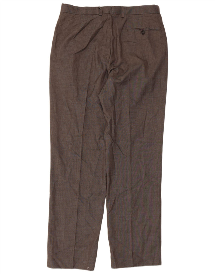 Calça masculina de terno reto MARKS & SPENCER W34 L33 poliéster cinza