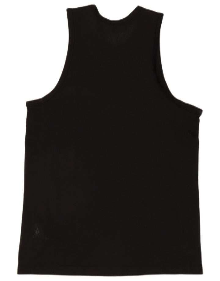 Colete gráfico Nike masculino Dri Fit Top médio preto poliéster
