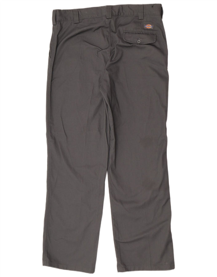 Calças Dickies Mens Straight Chino W38 L32 Cinza Poliéster