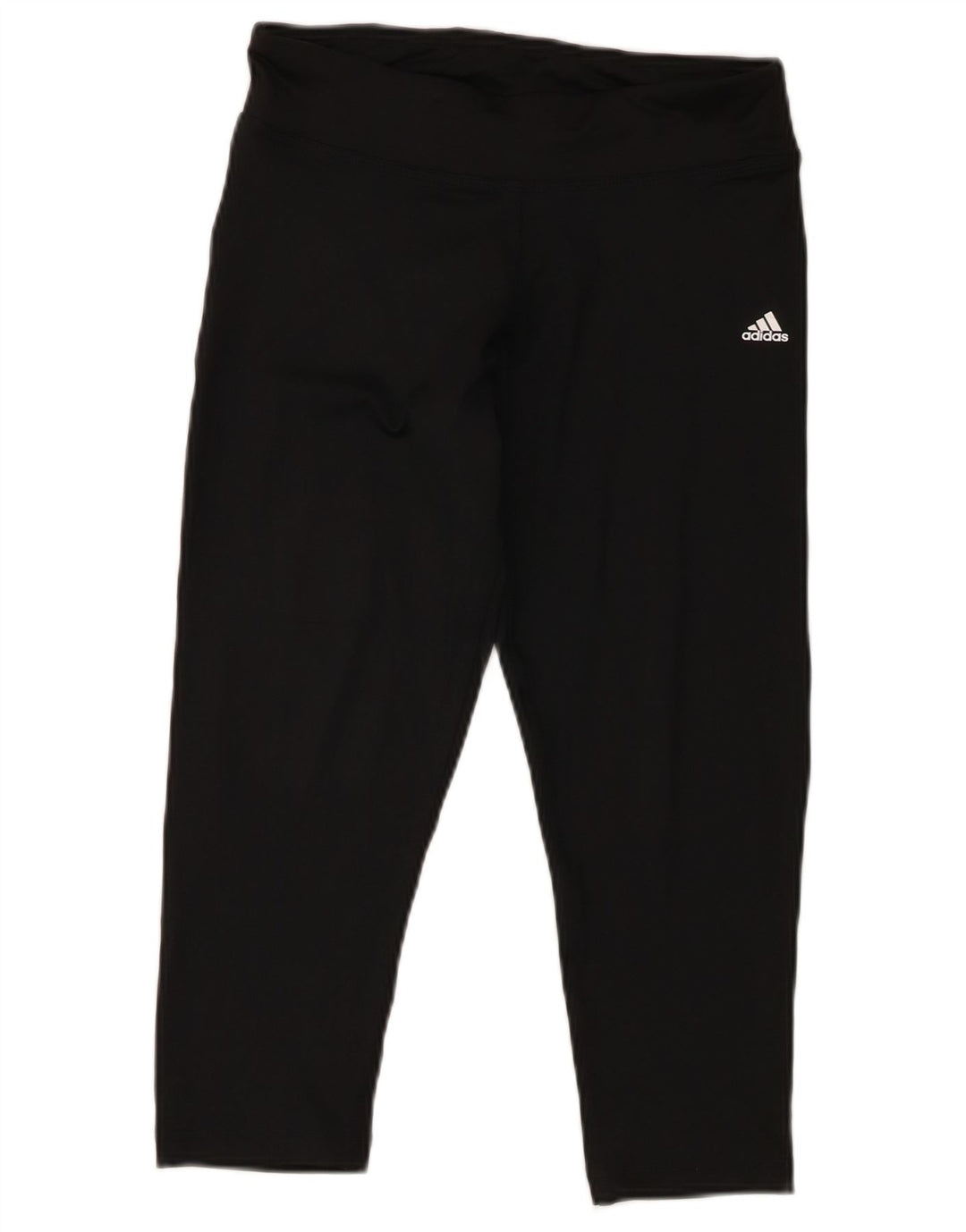 Adidas Womens Climalite Capri Leggings UK 10 Pequeno Poliéster Preto