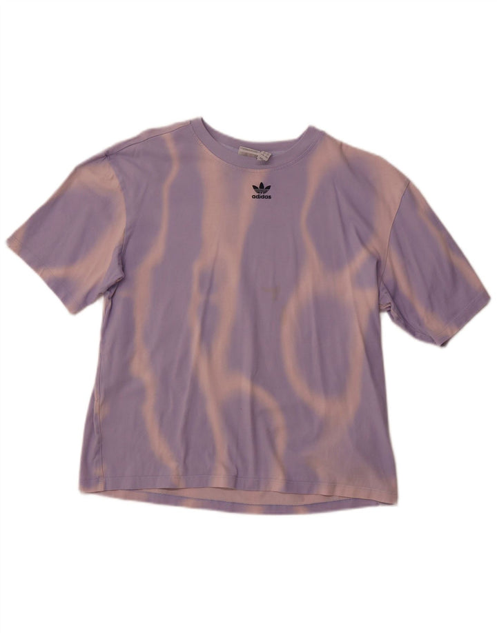 Camiseta Feminina Adidas UK 4/6 XS Roxo Tie Dye Algodão
