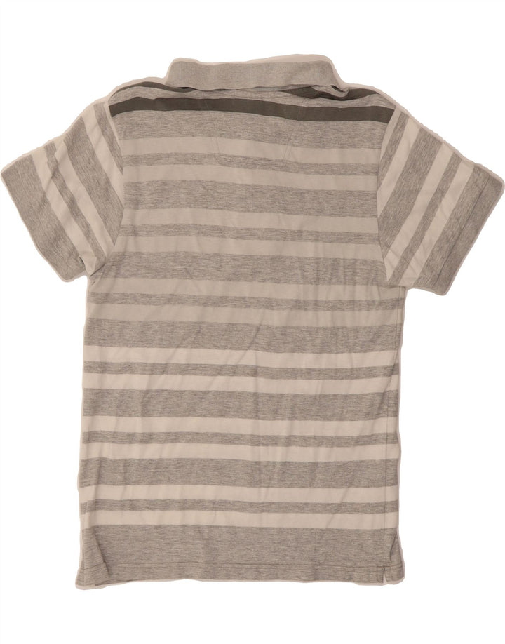PUMA Mens Polo Shirt Small Grey Striped Vintage Puma and Second-Hand Puma from Messina Hembry 