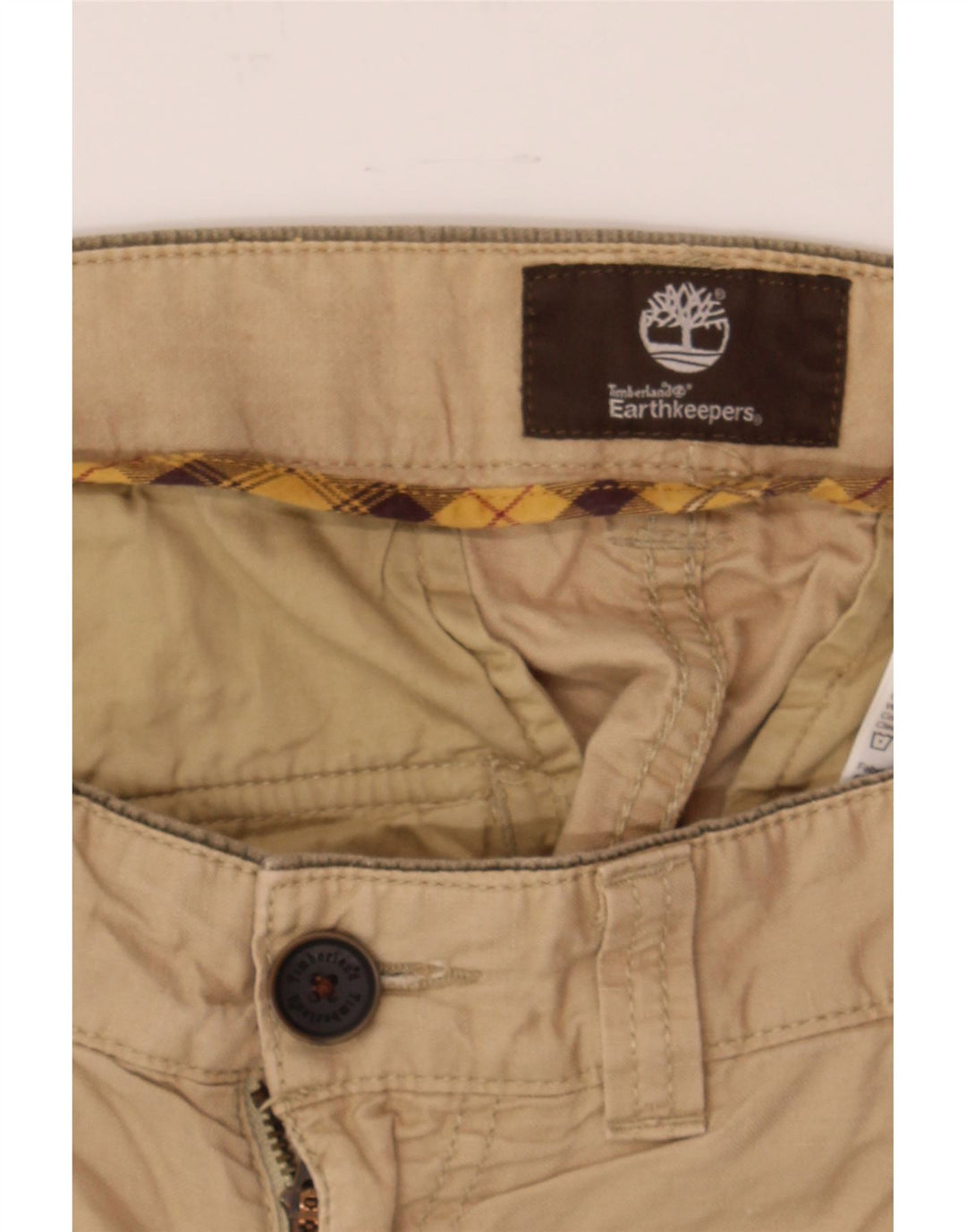 TIMBERLAND Mens Straight Chino Trousers W31 L29 Beige Cotton Vintage Timberland and Second-Hand Timberland from Messina Hembry 