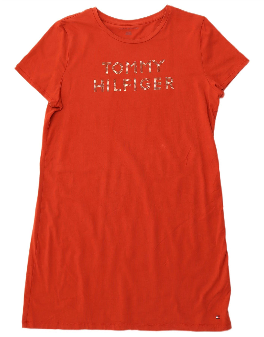 Vestido feminino TOMMY HILFIGER com camiseta gráfica Reino Unido 18 XL algodão laranja