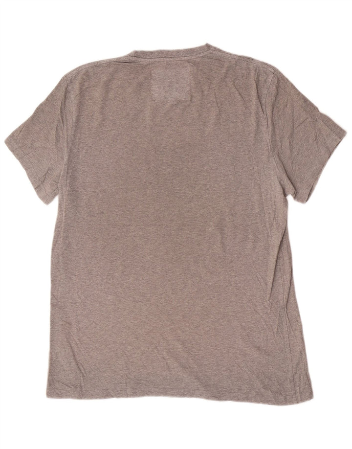 Jack Wills Camiseta masculina gráfica Top algodão cinza médio