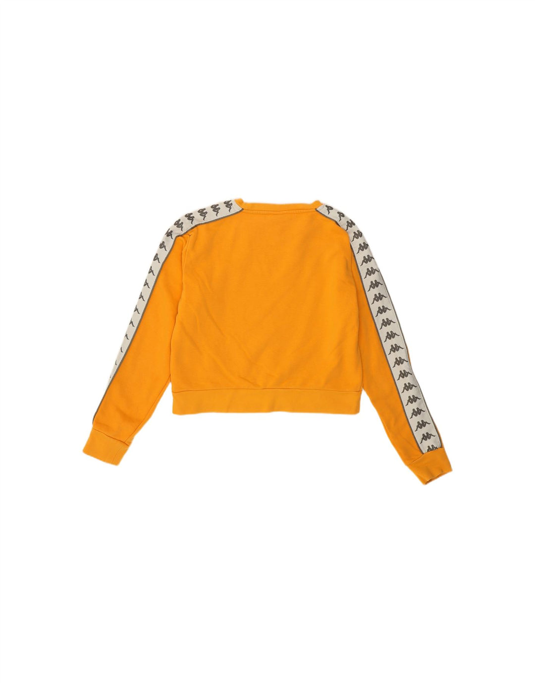 KAPPA moletom feminino cropped com capuz UK 14 médio laranja