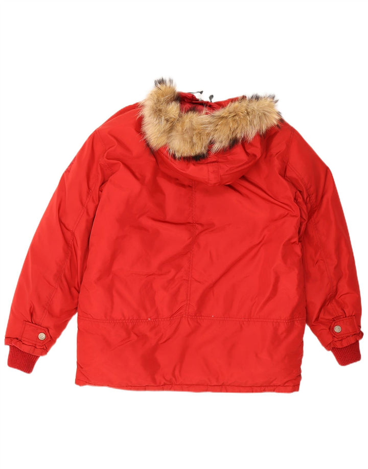 Jaqueta masculina acolchoada com capuz Dolomite UK 44 2XL poliamida vermelha