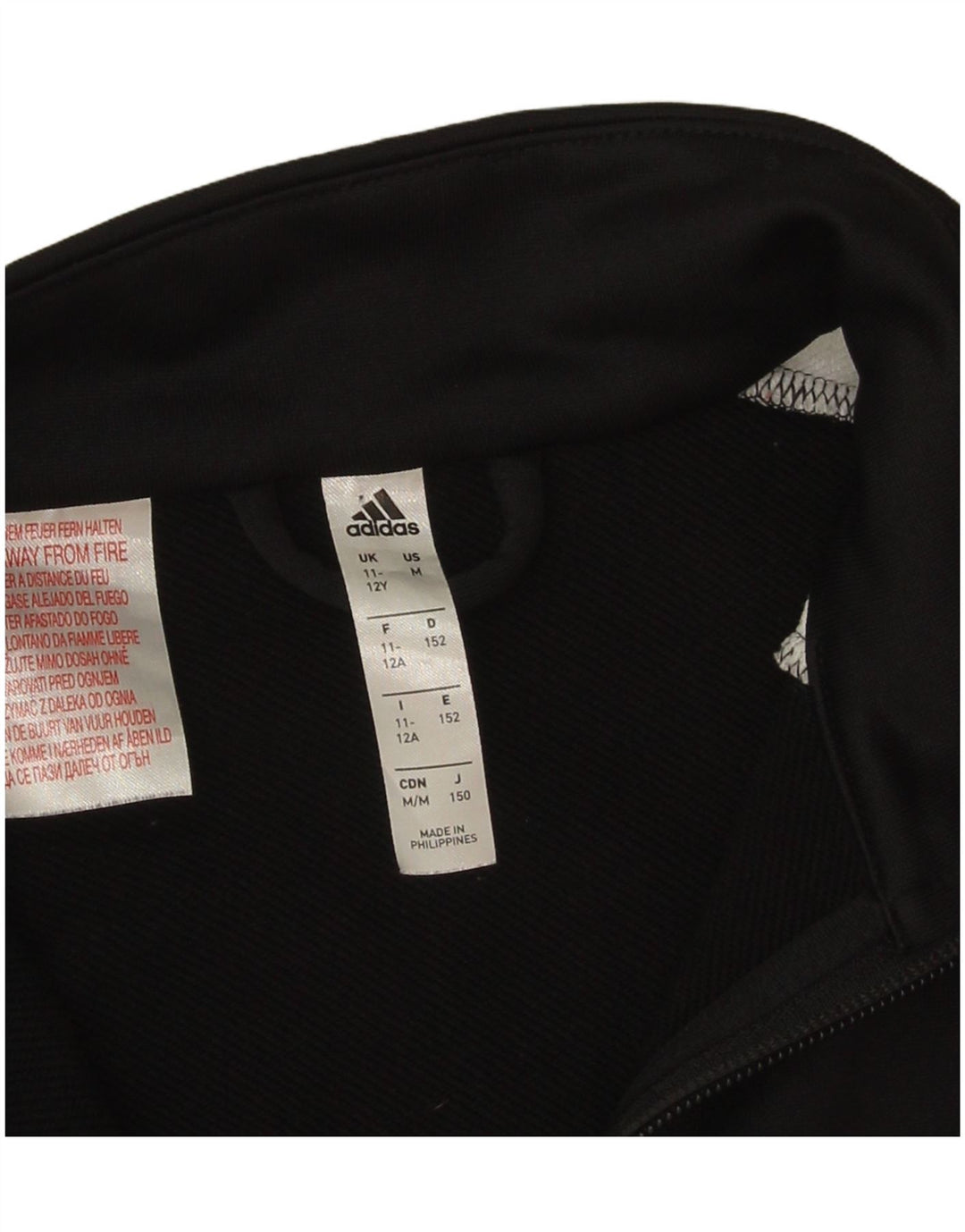 Jaqueta Adidas Meninos Treino Top 11-12 Anos Preto Colorblock Poliéster