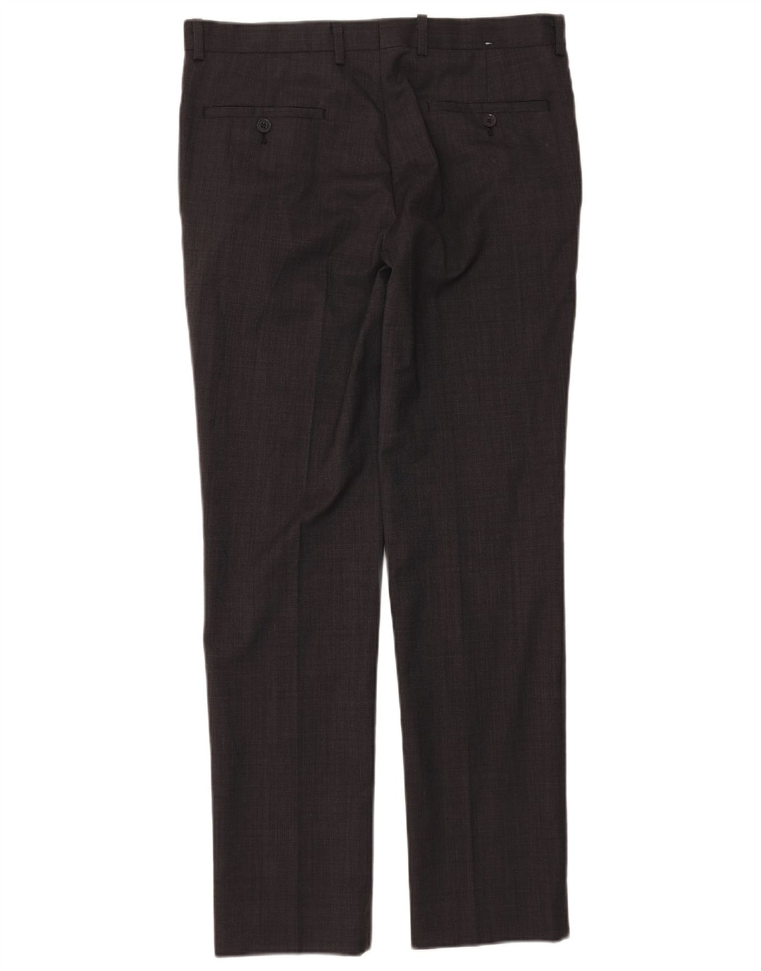 Dkny Mens Slim Suit Calças W32 L31 Cinza Lã